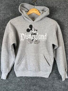 Disneyland Resort Mickey Mouse Hoodie Adult (Large) Gray Disney Parks Sweatshirt